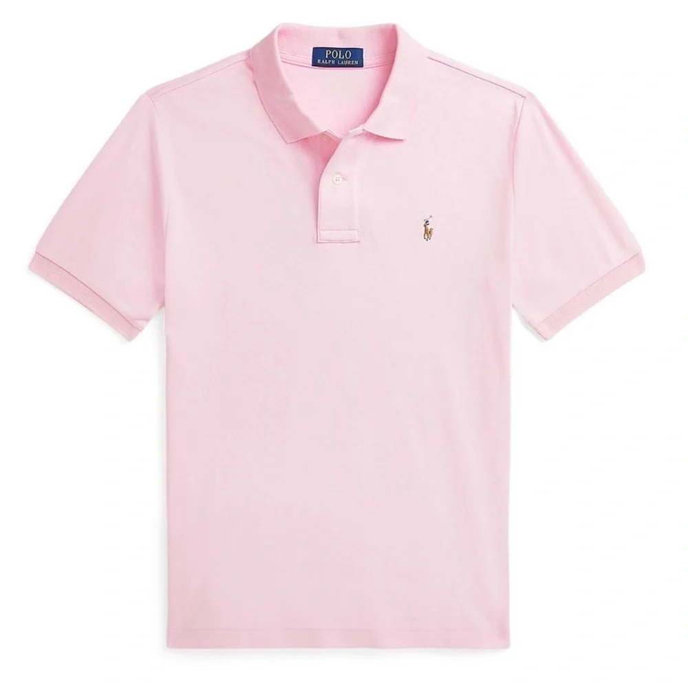 Polo Ralph Lauren Boys Soft Cotton Carmel Pink Polo Shirt